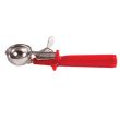 Winco ICOP-24, Ice Cream Disher with One-Piece Red Handle, Size 24, NSF