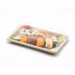 STI ST-6G-LID, 8.63x3.5 PET Clear Plastic Sushi Tray Lid, 800/CS (Base Sold Separately)
