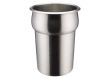 Winco INSN-2.5 2.5 Qt Stainless Steel Round Inset