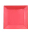 C.A.C. KC-16-R, 10-Inch Red Stoneware Square Plate, DZ