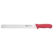 Winco KWP-121R, 12-Inch Stal High Carbon Steel Bread Knife, Polypropylene Handle, Red, NSF