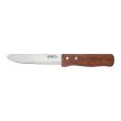 C.A.C. KWSK-50, 5-inch Stainless Steel Round Tip Steak Knife with Wooden Handle
