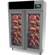 Omcan MATC200TF, 58-inch Maturmeat Glass Door Silver Meat Drying & Preserving Cabinet, 440 lbs of Meat