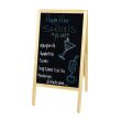 Winco MBAF-1, Sidewalk Marker Board with Wooden A-Frame, Natural Finish. Markers and erasers are included