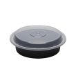 SafePro MC723, 24 Oz. Round Microwavable Containers Combo, Black Bottom, 150/CS