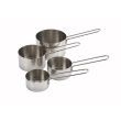 Winco MCP-4P, Stainless Steel Measuring Cups with Wire Handle, 4-Piece Set