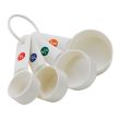 Winco MCPP-4, Set of White Plastic Measuring Cups with Capacity Marking, 0.25, 0.33, 0.5 and 1 Cup