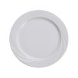 Yanco MM-7 7.25-Inch Miami Porcelain Round White Plate, 36/CS
