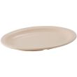 Winco MMPO-138, 13x8-Inch Oval Melamine Platters with Narrow Rim, Tan, 1 Dozen, NSF