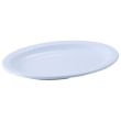 Winco MMPO-96W, 9.75x6.75-Inch Oval Melamine Platters with Narrow Rim, White, 1 Dozen, NSF