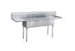 Atosa MRSA-3-D, 18 x 18-Inch Bowl 3-Сompartment Stainless Steel Sink with Left and Right Drainboards, NSF
