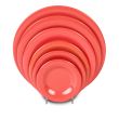 Yanco MS-005RD 5.5-Inch Milestone Melamine Wide Rim Round Orange Red Plate, 48/CS