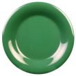 Yanco MS-007GR 7.5-Inch Milestone Melamine Wide Rim Round Green Plate, 48/CS