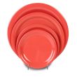 Yanco MS-107RD 7.5-Inch Milestone Melamine Narrow Rim Round Orange Red Plate, 48/CS