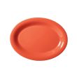 Yanco MS-213RD 13.5x10.5-Inch Milestone Melamine Oval Orange Red Platter, DZ