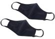 Winco MSK-1KML, 2-Ply Cotton Black Reusable Face Mask, M/L Size, Pack of 2