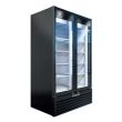 Beverage Air MT49-1B, 47.13-Inch Black 2 Section Swing Refrigerated Glass Door Merchandiser