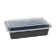 Pactiv NC888B-NS, 38 Oz Newspring Microwavable Takeout Container and Lid Combo, 150/CS