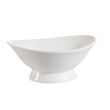 C.A.C. OBF-11, 32 Oz 10.5-Inch Porcelain Oval Bowl with Foot, 6 PC/CS