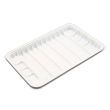 SafePro PL20SW, 8.7x6x0.65-Inch #20S White PP Plastic Meat Trays, 500/PK