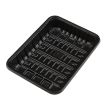 SafePro PL1SBK, 5.25x5.25x0.4-Inch #1 Black PP Plastic Meat Trays, 1000/PK