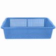 Thunder Group PLFB002B, 19 3/4x15 1/2-Inch Plastic Rectangular Colander without Handles, Blue