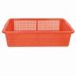 Thunder Group PLFB002R, 19 3/4x15 1/2-Inch Plastic Rectangular Colander without Handles, Red 