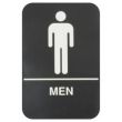 Thunder Group PLIS6952BK, 6x9x1-inch Acrylonitrile Styrene 'Men' Information Sign with Braille, EA