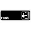 Thunder Group PLIS9301BK, 9x3-inch 'Push' Information Sign