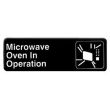 Thunder Group PLIS9324BK, 9x3-inch 'Microwave Oven In Operation' Information Sign