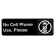 Thunder Group PLIS9332BK, 9x3-inch 'No Cell Phone Use Please' Information Sign