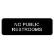 Thunder Group PLIS9335BK, 9x3-inch 'No Public Restrooms' Information Sign