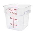 Thunder Group PLSFT004PC, 4-Quart Polycarbonate Clear Square Food Storage Containers (Lids sold separately)