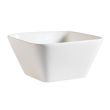 C.A.C. PLT-B5, 12 Oz 5-Inch Porcelain Square Bowl, 3 DZ/CS