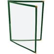 Winco PMCD-9G, 12x9.5-Inch Green Double Fold Menu Cover