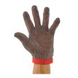 Winco PMG-1M, Medium Reversible Red Protective Mesh Glove