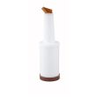 Winco PPB-1B, 1-Quart Flow and Stow Liquor Pour Bottle with Brown Spout