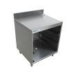 Prepline GRSU-2124, 24-Inch Stainless Steel Glass Rack Storage Unit with Corrugated Work Top