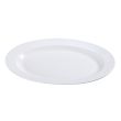 Yanco PS-12 10.625x7.25-Inch Piscataway Porcelain Oval White Platter, 24/CS