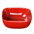 Thunder Group PS3103RD 5 Oz 3 1/2 x 1 1/2 Inch Deep Western Passion Red Melamine Rounded Square Bowl, EA