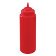 Winco PSW-32R, 32-Ounce Red Wide Mouth Squeeze Bottle