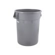 Winco PTC-10G, 10 Gallon Heavy-Duty Round Gray Trash Can