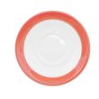 C.A.C. R-2-R, 6-Inch Stoneware Red Saucer for R-1-R Cup, 3 DZ/CS