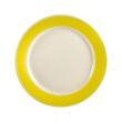 C.A.C. R-5-Y, 5.5-Inch Stoneware Yellow Plate with Rolled Edge, 3 DZ/CS