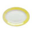C.A.C. R-51-Y, 15.5-Inch Stoneware Yellow Oval Platter with Rolled Edge, DZ