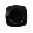C.A.C. R-SQ6-BLK, 6.87-Inch Porcelain Black Round In Square Plate, 3 DZ/CS