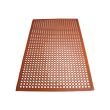 Winco RBM-35R-R, 5x3-Feet Red Rubber Anti-Fatigue Floor Mat with Beveled Edge