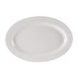 Yanco RE-12 10.375x7.25-Inch Recovery Porcelain Round American White Platter, 24/CS