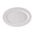 Yanco RE-14 12.5x9-Inch Recovery Porcelain Oval American White Platter, DZ