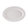 Yanco RE-281 18x12-Inch Recovery Porcelain Round American White Platter, 6/CS
